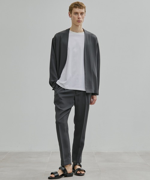 UNITED TOKYO（ユナイテッドトウキョウ）の「Summer Dry Air カーディガン　軽量性｜伸縮性｜SETUP可（カーディガン/ボレロ・メンズ・グレイッシュベージュ/ダークグレー/ブラック/オリーブ・1/2/3）」の8枚目の写真