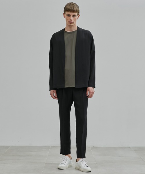 UNITED TOKYO（ユナイテッドトウキョウ）の「Summer Dry Air カーディガン　軽量性｜伸縮性｜SETUP可（カーディガン/ボレロ・メンズ・グレイッシュベージュ/ダークグレー/ブラック/オリーブ・1/2/3）」の10枚目の写真