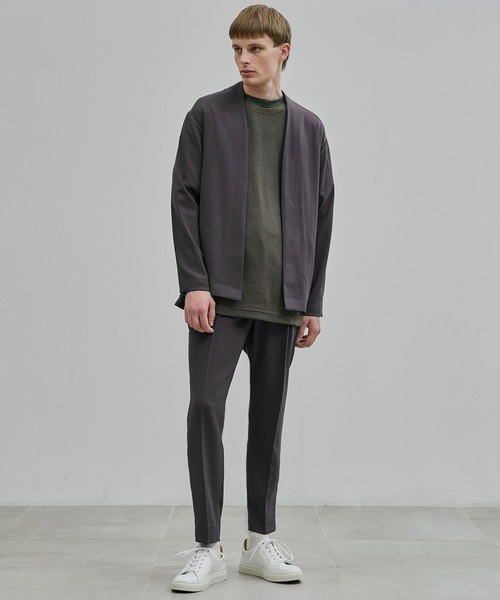 UNITED TOKYO（ユナイテッドトウキョウ）の「Summer Dry Air カーディガン　軽量性｜伸縮性｜SETUP可（カーディガン/ボレロ・メンズ・グレイッシュベージュ/ダークグレー/ブラック/オリーブ・1/2/3）」の11枚目の写真