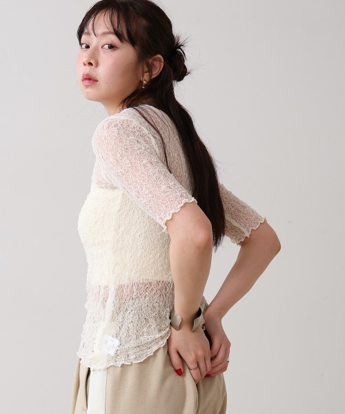 MACHATT レースTシャツ 白 MACHATT レースTシャツ 白 - メルカリ