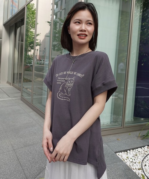 おまとめ☆*。 ねこのゃまだページ コーデ売り まとめ売り セール】おませネコTシャツ（Tシャツ/カットソー）｜CORNERS