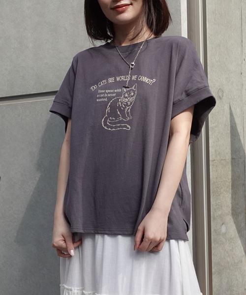 おまとめ☆*。 ねこのゃまだページ コーデ売り まとめ売り セール】おませネコTシャツ（Tシャツ/カットソー）｜CORNERS