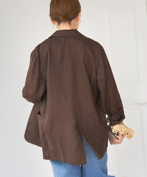ウォッシャブル ソフトリネン リラックスジャケット IENA（イエナ）の「ウォッシャブル ソフトリネン リラックス