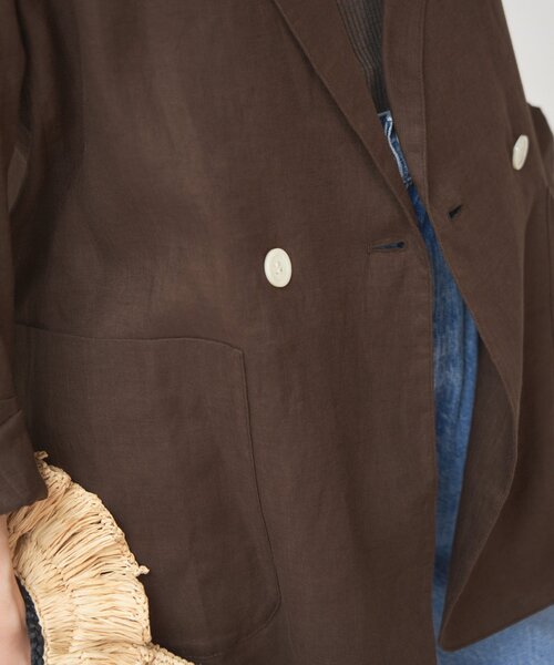 ウォッシャブル ソフトリネン リラックスジャケット IENA（イエナ）の「ウォッシャブル ソフトリネン リラックス