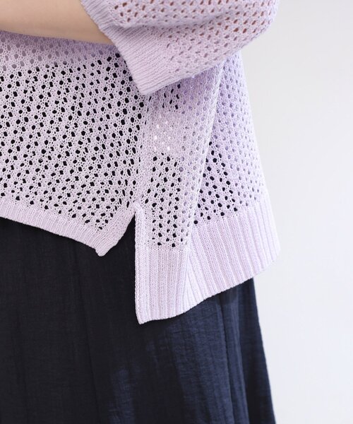 ニット セーター 「夏SALE／E‐QUALITY／手洗い可」レーシーニット レディース 夏SALE／E‐QUALITY／手洗い可】レーシーニット（ニット/セーター