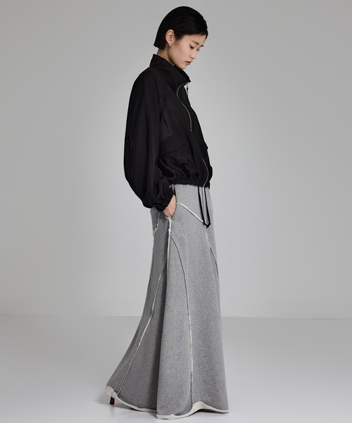 STUDIOUS（ステュディオス）の「【STUDIOUS/ステュディオス】SHEER ZIP BLOUSON/シアージップブルゾン（ブルゾン・レディース・ホワイト/ブラック・FREE）」の21枚目の写真