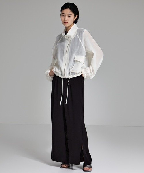 STUDIOUS/ステュディオス】SHEER ZIP BLOUSON/シアージップ