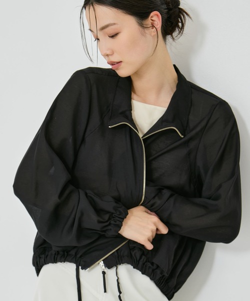 STUDIOUS/ステュディオス】SHEER ZIP BLOUSON/シアージップブルゾン/春