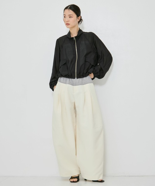 STUDIOUS/ステュディオス】SHEER ZIP BLOUSON/シアージップブルゾン/春