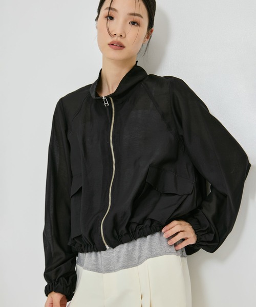 STUDIOUS/ステュディオス】SHEER ZIP BLOUSON/シアージップブルゾン/春