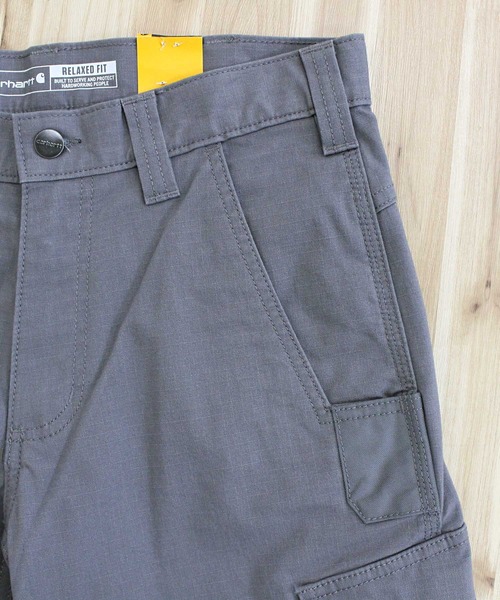 Carhartt（カーハート）の「リラックスフィット カーゴワークショートパンツ ハーフパンツ RUGGED FLEX RELAXED FIT RIPSTOP CARGO WORK SHORT（カーゴパンツ・メンズ・グレー/ブラウン/グリーン・30）」の6枚目の写真
