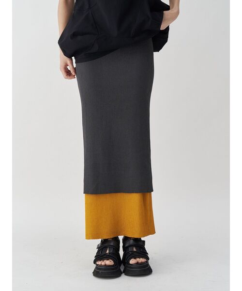 セール】GLITTER LAYERED KT SK / グリッターレイヤードニットスカート