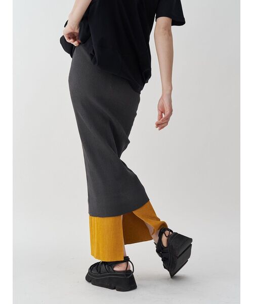 GLITTER LAYERED KT SK / グリッターレイヤードニットスカート