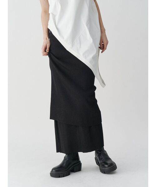 GLITTER LAYERED KT SK / グリッターレイヤードニットスカート