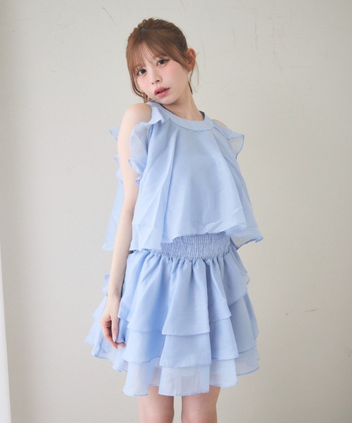 新品❤️アルチビオ❤️ネイビー ノースリーブ ティアードワンピース 新品❤️アルチビオ❤️ネイビー ノースリーブ ティアード