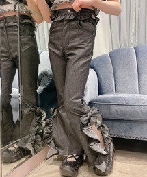 lilLilly | スリットフリルデニムパンツ(デニムパンツ)