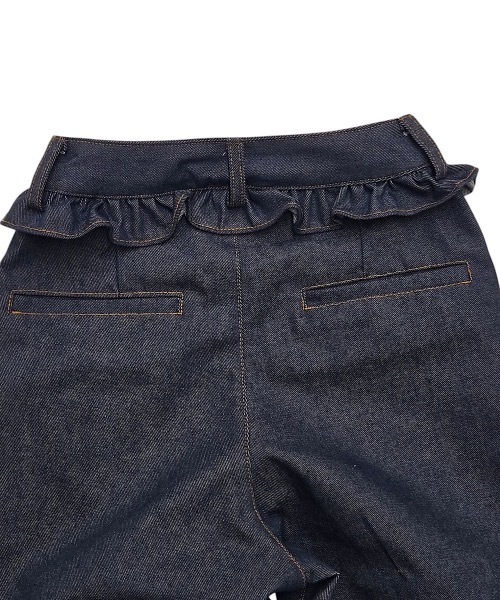 lilLilly（リルリリー）の「スリットフリルデニムパンツ（デニムパンツ・レディース・ブラック/カーキ/インディゴブルー・SMALL/MEDIUM）」の11枚目の写真