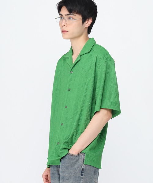 3.3 Field Trip （3.3フィールドトリップ）の「3.3 Field Trip／リップルカイキンシャツ（シャツ/ブラウス・メンズ・ブラック/アイボリー/グリーン・MEDIUM/LARGE）」の19枚目の写真