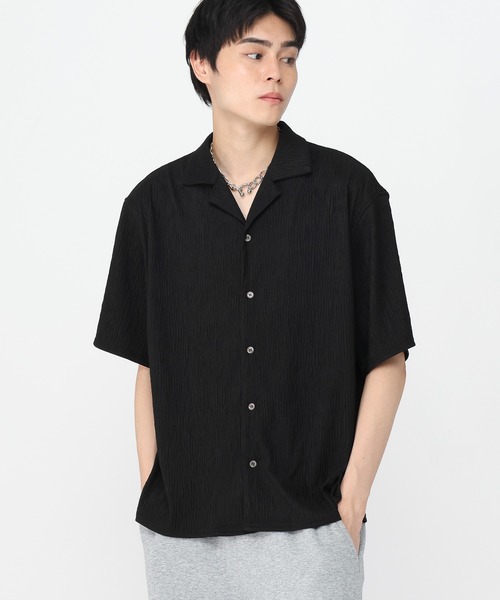 3.3 Field Trip （3.3フィールドトリップ）の「3.3 Field Trip／リップルカイキンシャツ（シャツ/ブラウス・メンズ・ブラック/アイボリー/グリーン・MEDIUM/LARGE）」の15枚目の写真