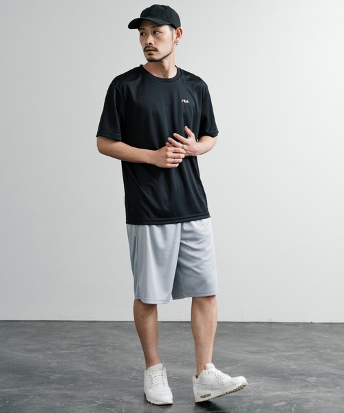 FILA(フィラ)の「FILA フィラ QUICKDRY 吸汗速乾オーバーサイズワンポイントロゴ刺繍メッシュクルーネック半袖Tシャツ(Tシャツ/カットソー・メンズ・ブラック/ホワイト/ライトグレー/ネイビー・LL/M/L)」の11枚目の写真