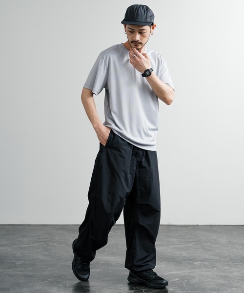 FILA(フィラ)の「FILA フィラ QUICKDRY 吸汗速乾オーバーサイズワンポイントロゴ刺繍メッシュクルーネック半袖Tシャツ(Tシャツ/カットソー・メンズ・ブラック/ホワイト/ライトグレー/ネイビー・LL/M/L)」の15枚目の写真
