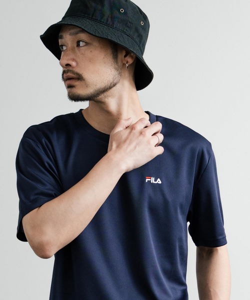FILA(フィラ)の「FILA フィラ QUICKDRY 吸汗速乾オーバーサイズワンポイントロゴ刺繍メッシュクルーネック半袖Tシャツ(Tシャツ/カットソー・メンズ・ブラック/ホワイト/ライトグレー/ネイビー・LL/M/L)」の17枚目の写真