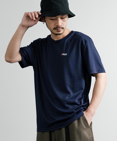 FILA(フィラ)の「FILA フィラ QUICKDRY 吸汗速乾オーバーサイズワンポイントロゴ刺繍メッシュクルーネック半袖Tシャツ(Tシャツ/カットソー・メンズ・ブラック/ホワイト/ライトグレー/ネイビー・LL/M/L)」の18枚目の写真
