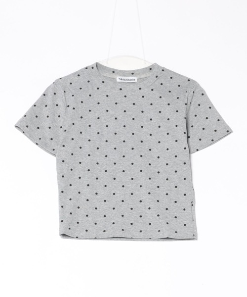 WEGO/【水玉】ドット柄タイトクロップドトップス/半袖Tシャツ（T