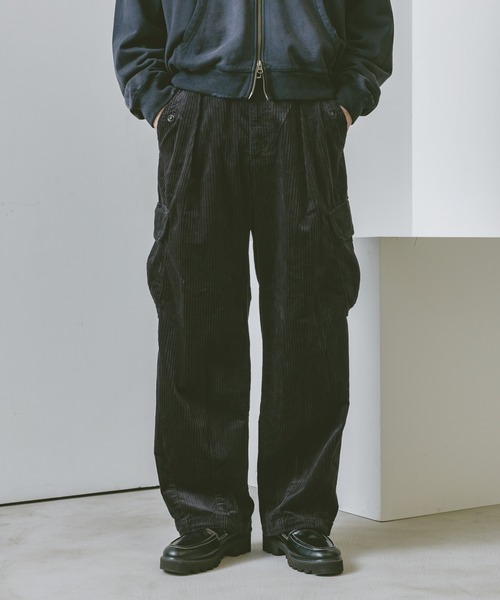 コーデュロイバギーワイドカーゴパンツ（カーゴパンツ）｜RAGEBLUE