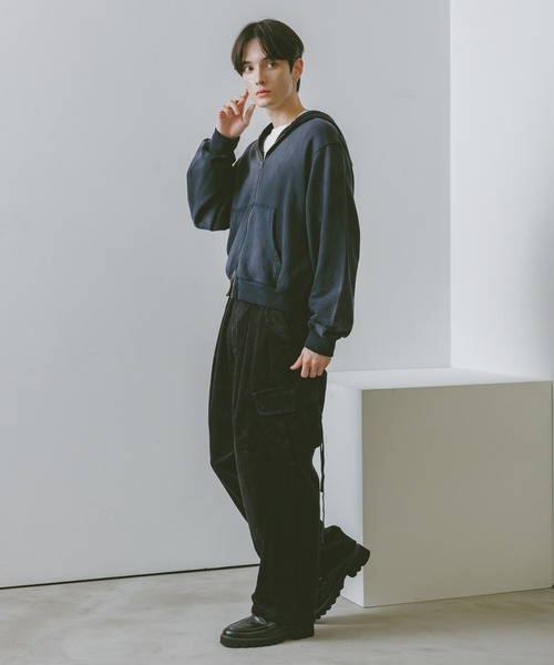 RAGEBLUE(レイジブルー)の「コーデュロイバギーワイドカーゴパンツ(カーゴパンツ・メンズ・ブラウン/グリーン/ネイビー/ブラック・LARGE/SMALL/MEDIUM)」の5枚目の写真