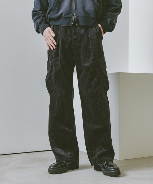 RAGEBLUE(レイジブルー)の「コーデュロイバギーワイドカーゴパンツ(カーゴパンツ・メンズ・ブラウン/グリーン/ネイビー/ブラック・LARGE/SMALL/MEDIUM)」の8枚目の写真