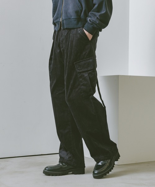 RAGEBLUE(レイジブルー)の「コーデュロイバギーワイドカーゴパンツ(カーゴパンツ・メンズ・ブラウン/グリーン/ネイビー/ブラック・LARGE/SMALL/MEDIUM)」の9枚目の写真