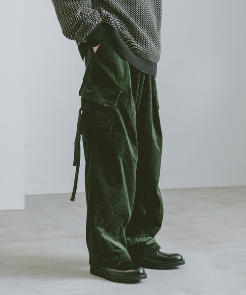 コーデュロイバギーワイドカーゴパンツ（カーゴパンツ）｜RAGEBLUE