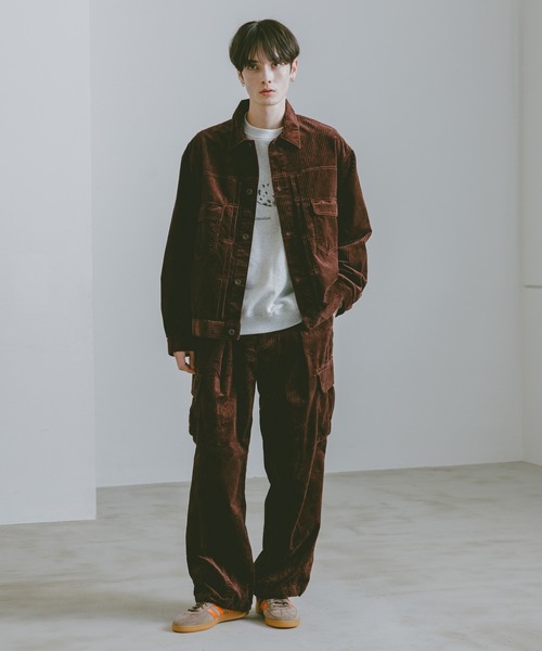 RAGEBLUE(レイジブルー)の「コーデュロイバギーワイドカーゴパンツ(カーゴパンツ・メンズ・ブラウン/グリーン/ネイビー/ブラック・LARGE/SMALL/MEDIUM)」の11枚目の写真