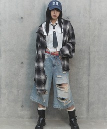 Figments | ダメージデニムハーフパンツ(デニムパンツ)