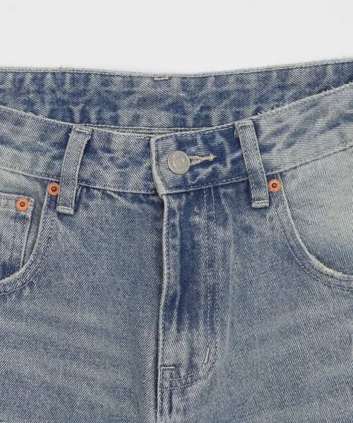 Figments(フィグメンツ)の「ダメージデニムハーフパンツ(デニムパンツ・レディース・ブルー・SMALL/MEDIUM/LARGE)」の4枚目の写真