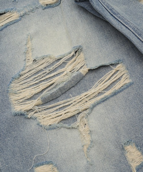 Figments(フィグメンツ)の「ダメージデニムハーフパンツ(デニムパンツ・レディース・ブルー・SMALL/MEDIUM/LARGE)」の7枚目の写真