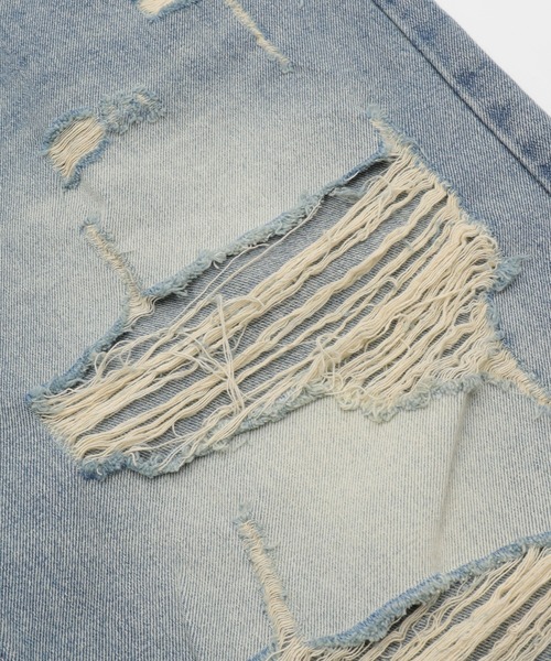 Figments(フィグメンツ)の「ダメージデニムハーフパンツ(デニムパンツ・レディース・ブルー・SMALL/MEDIUM/LARGE)」の8枚目の写真