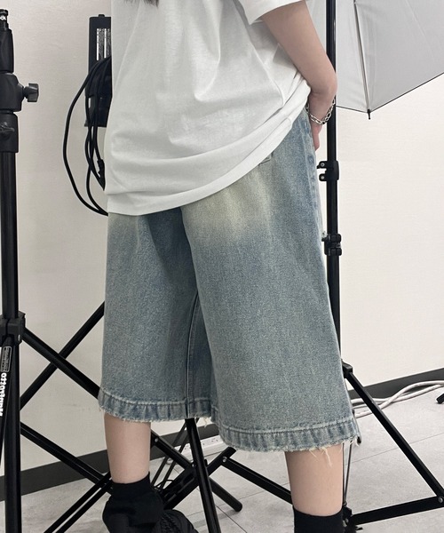 Figments(フィグメンツ)の「ダメージデニムハーフパンツ(デニムパンツ・レディース・ブルー・SMALL/MEDIUM/LARGE)」の18枚目の写真