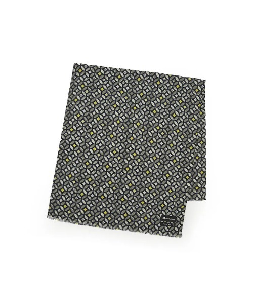 Perfect Suit FActory(パーフェクトスーツファクトリー)の「インポート【V.FRASS(ヴィフラース)】幾何学柄マフラー グレー/ブラウン(マフラー・メンズ・チャコールグレー/ダークブラウン・FREE)」の1枚目の写真