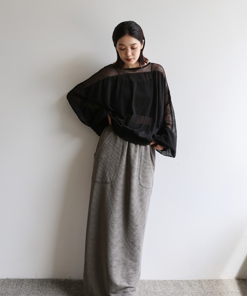 select MOCA Et（セレクトモカエト）の「【Et】Front Pocket I-Line Skirt（スカート・レディース・ブラック/グレー・LARGE/MEDIUM）」の16枚目の写真