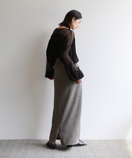 select MOCA Et（セレクトモカエト）の「【Et】Front Pocket I-Line Skirt（スカート・レディース・ブラック/グレー・LARGE/MEDIUM）」の15枚目の写真