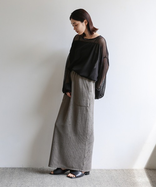 select MOCA Et（セレクトモカエト）の「【Et】Front Pocket I-Line Skirt（スカート・レディース・ブラック/グレー・LARGE/MEDIUM）」の13枚目の写真