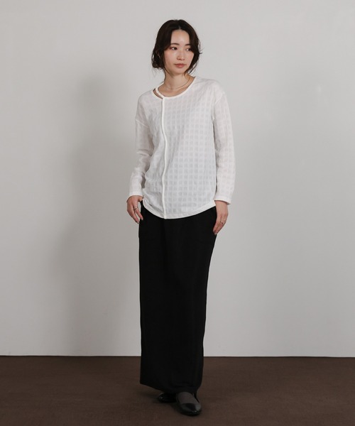 select MOCA Et（セレクトモカエト）の「【Et】Front Pocket I-Line Skirt（スカート・レディース・ブラック/グレー・LARGE/MEDIUM）」の8枚目の写真