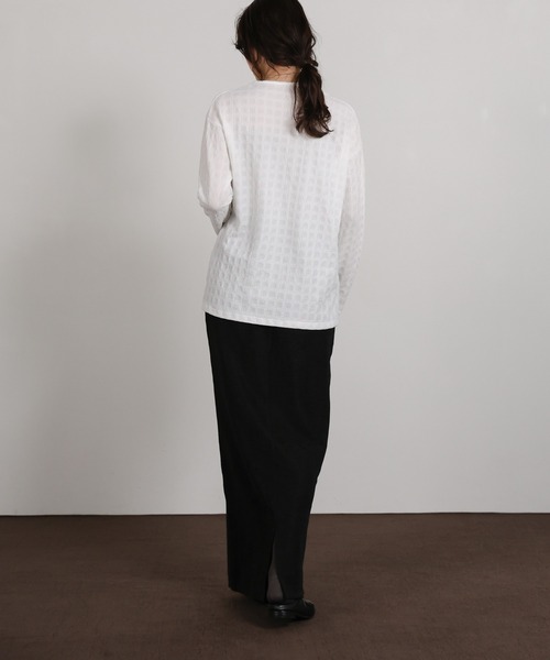 select MOCA Et（セレクトモカエト）の「【Et】Front Pocket I-Line Skirt（スカート・レディース・ブラック/グレー・LARGE/MEDIUM）」の9枚目の写真