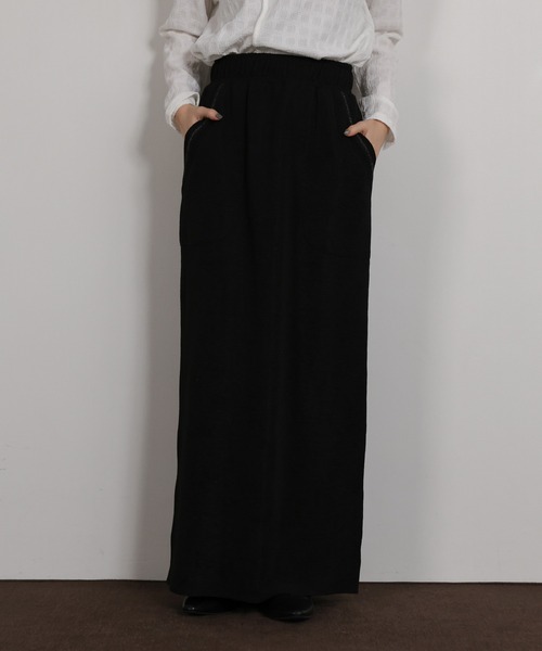 select MOCA Et（セレクトモカエト）の「【Et】Front Pocket I-Line Skirt（スカート・レディース・ブラック/グレー・LARGE/MEDIUM）」の7枚目の写真