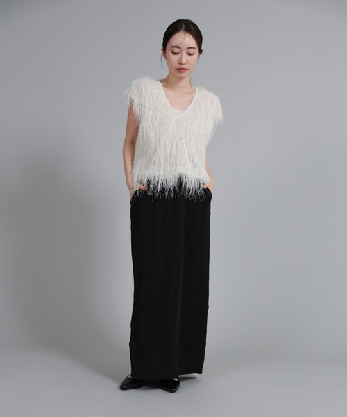 select MOCA Et(セレクトモカエト)の「【Et】Front Pocket I-Line Skirt(スカート・レディース・ブラック/グレー・LARGE/MEDIUM)」の21枚目の写真