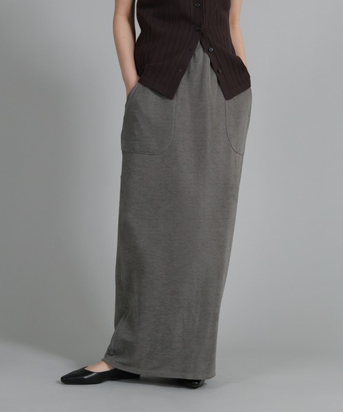 select MOCA Et(セレクトモカエト)の「【Et】Front Pocket I-Line Skirt(スカート・レディース・ブラック/グレー・LARGE/MEDIUM)」の14枚目の写真