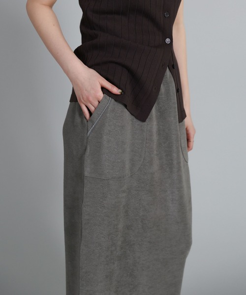 select MOCA Et(セレクトモカエト)の「【Et】Front Pocket I-Line Skirt(スカート・レディース・ブラック/グレー・LARGE/MEDIUM)」の16枚目の写真