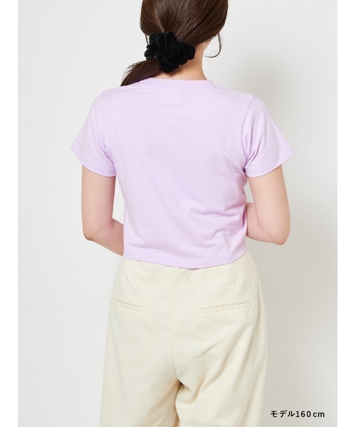 SESAME STREET(セサミストリート)の「【CHARMING THEY ARE!】クロップドTシャツ(Tシャツ/カットソー・レディース・ブルー/アイボリー/ピンク・F)」の6枚目の写真